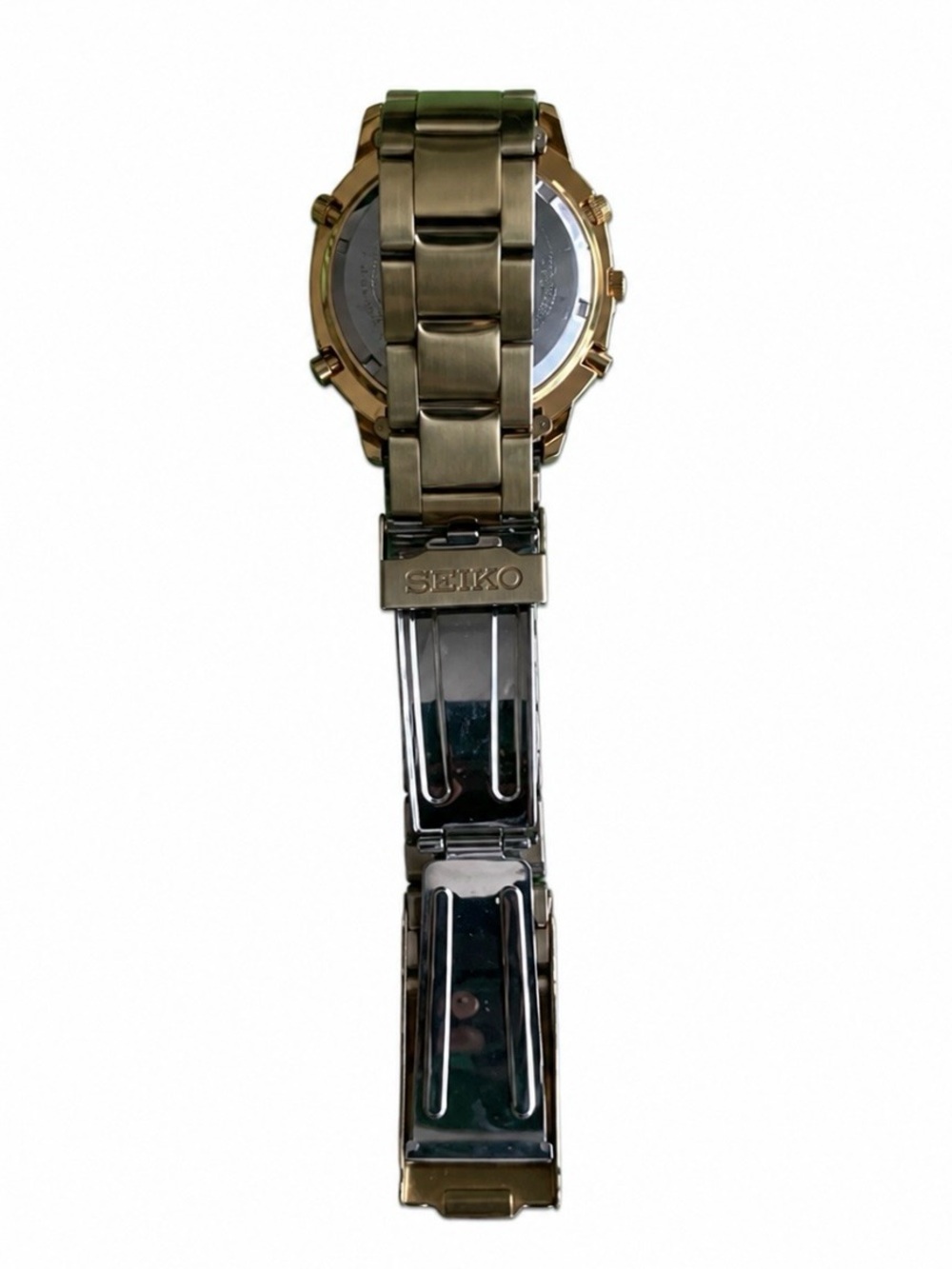 Vintage Seiko Chronograph Alarm 7T32 Gold Tone Watch | Rare 90s Seiko | $180 OBO - Picture 6 of 7